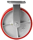 Большегрузное полиуретановое колесо 200 мм (неповоротное, площадка, роликоподшипник) - FCP 80